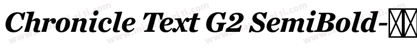 Chronicle Text G2 SemiBold字体转换